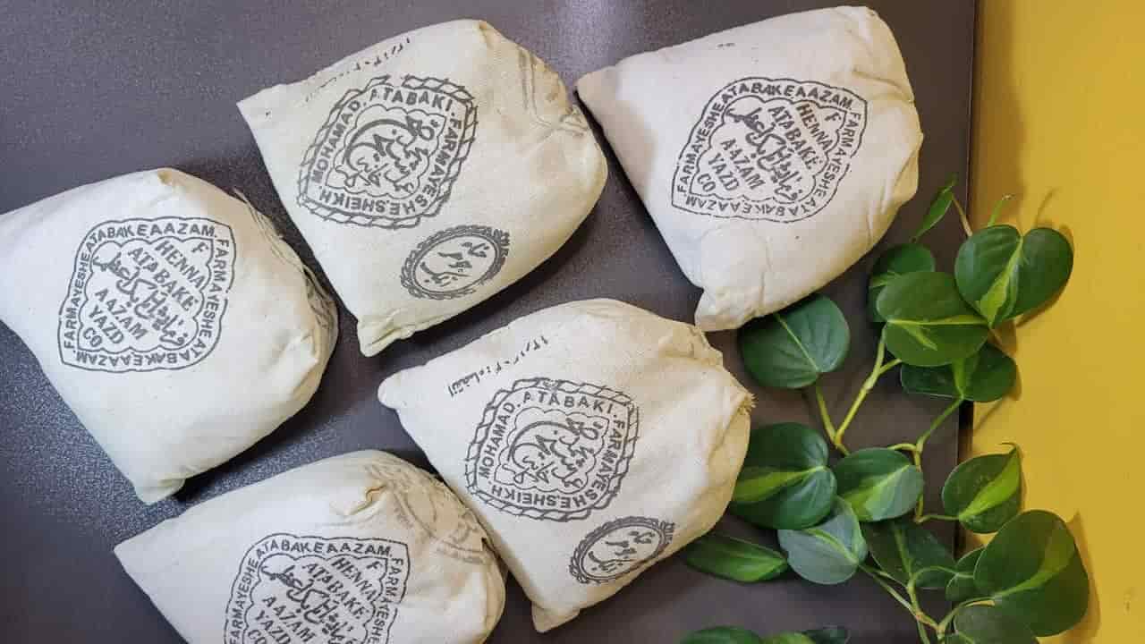 حنای وسمه اتابک بسته بندی شده مناسب مصرف خانگی